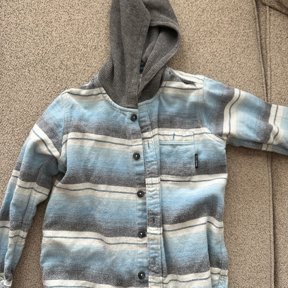 Boys billabong hooded flannel